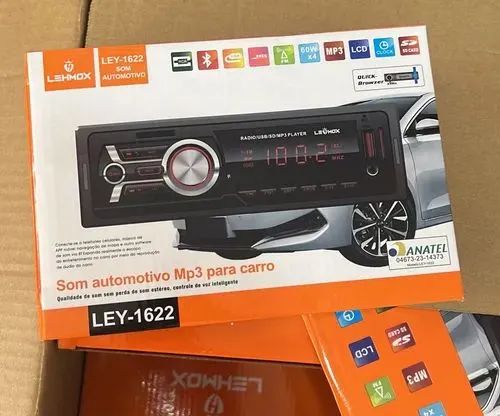 Som automotivo com Bluetooth e controle 