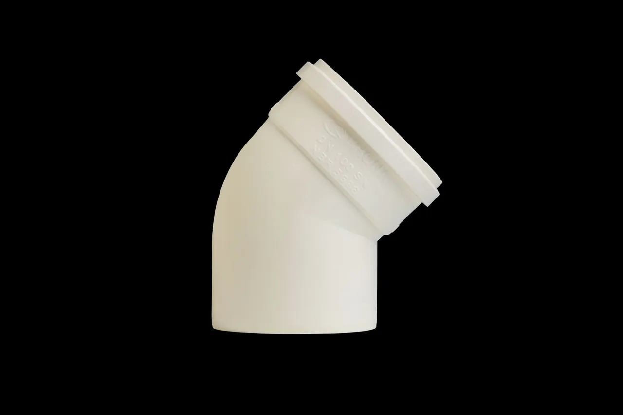 Cano de PVC 45º 150mm 4 peças