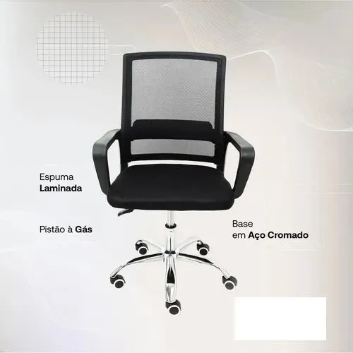 Cadeira de Escritório Ergonômica com Rodinhas
