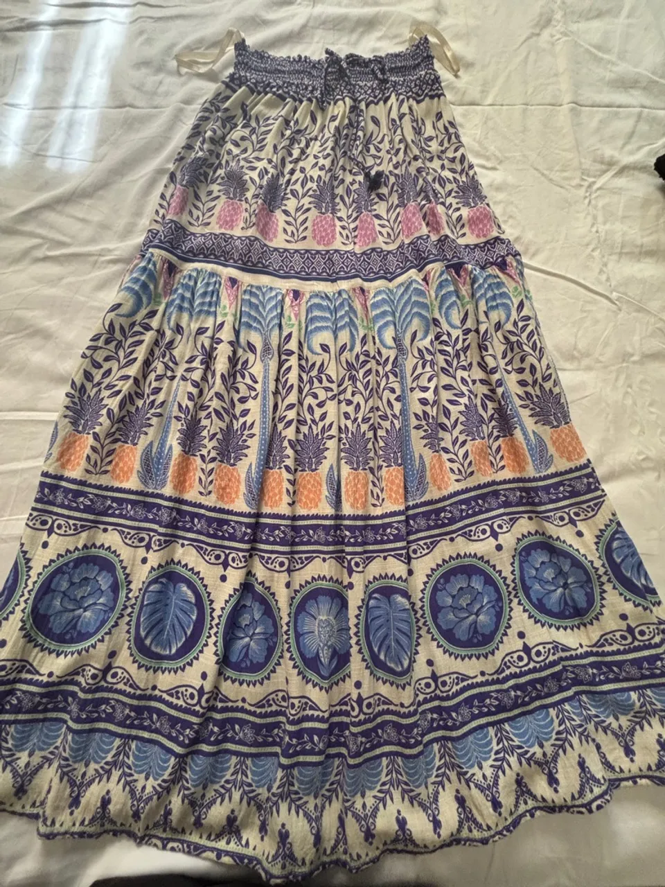 Saia Longa Estampada Floral e Tropical