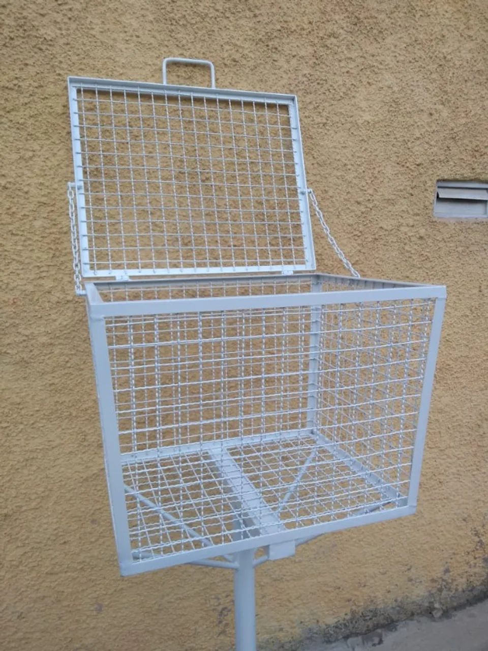 Lixeira De Ferro 3 MM TODA TELADA  - 50 C X50 L  X 45 P