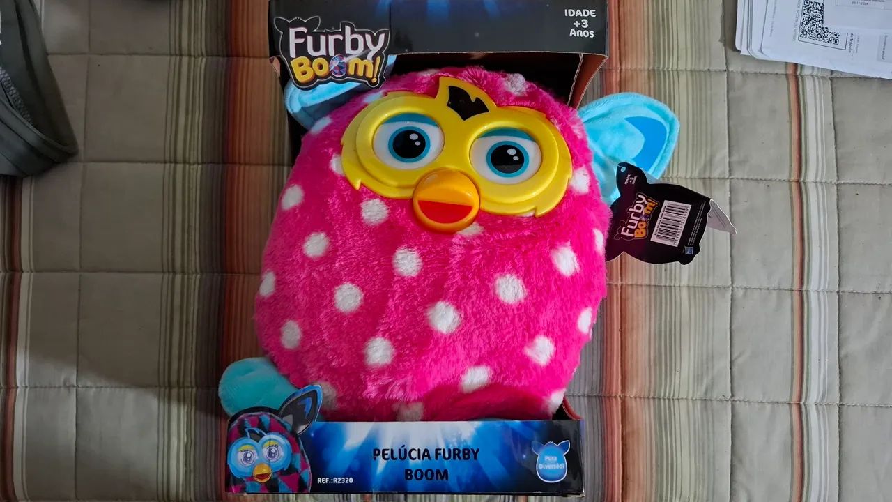 Furbby Boom Pelúcia Rosa e Azul Novo na cx.