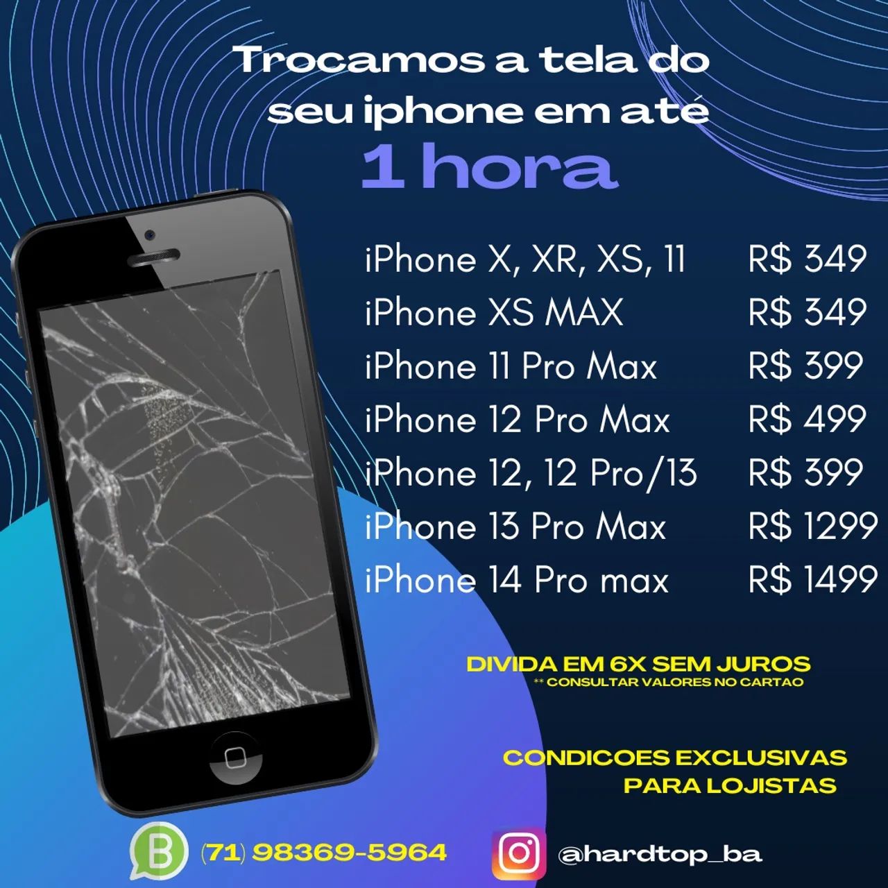Troca de Display tela iPhone X XR XS MAX 11 Pro max 12 pro max 13 pro max 14 pro max 