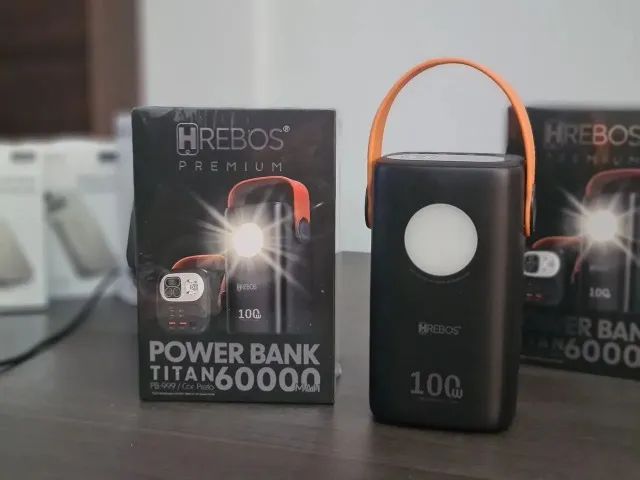 Power Bank HREBOS PB-999 - 100W de Carregamento Ultra Rápido - Foto 2