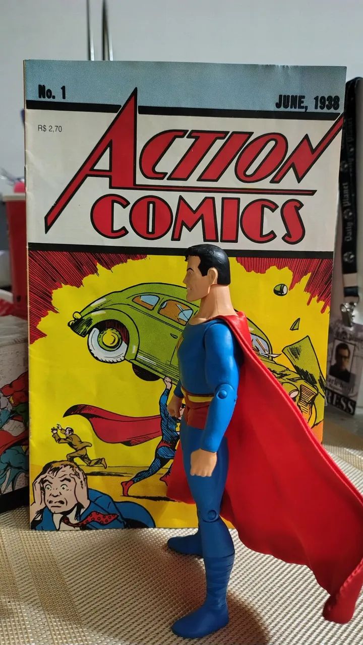 KIT 2004 DC DIRECT SUPERMAN 1ST APPEARANCE DC COMICS ACTION COMICS #1 ACTION FIGURE - Foto 3