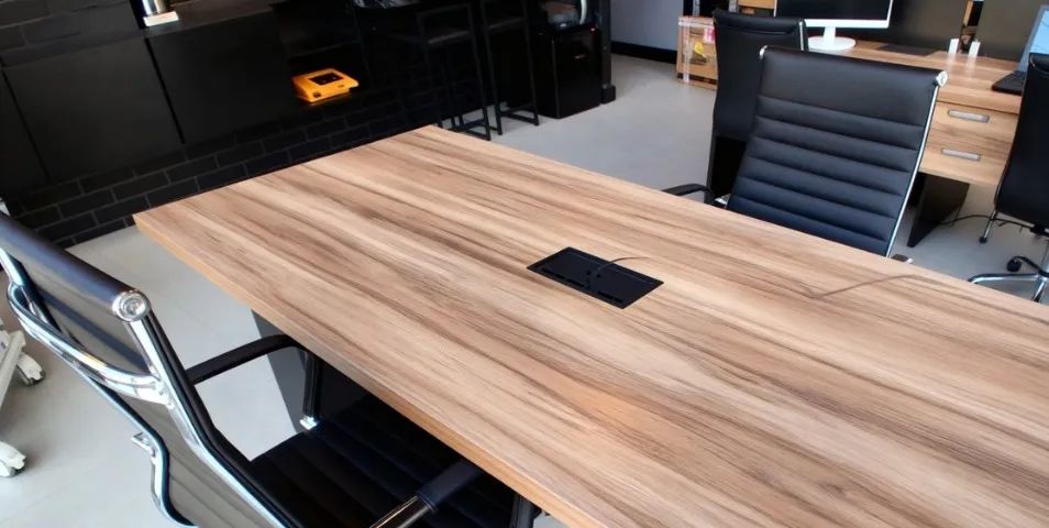 Mesa de reunião com cadeiras - Foto 3
