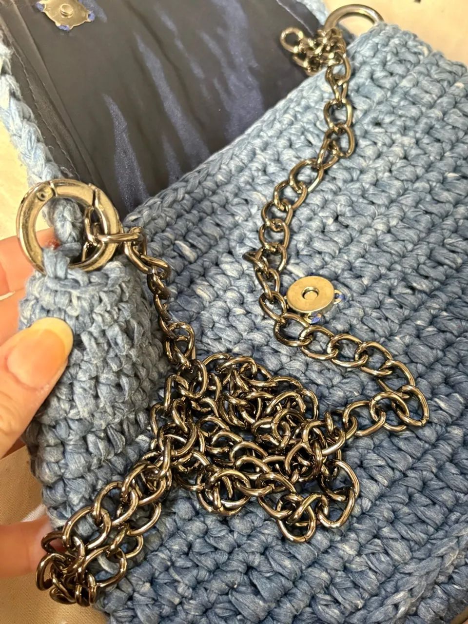 Bolsa em croche com tassel e alça removível  - Foto 3