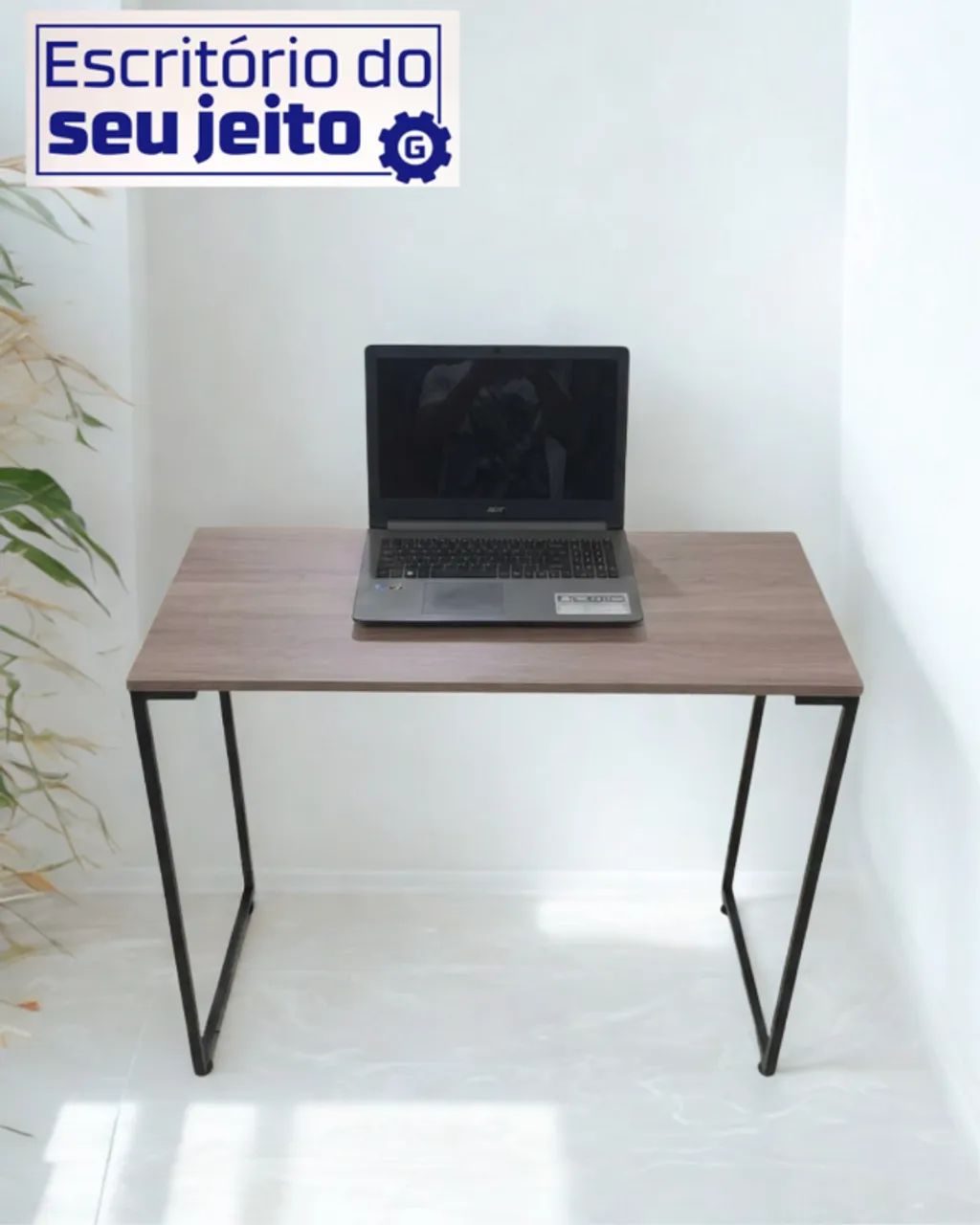 Mesa Multiuso NOVA Birô Estilo Industrial para Notebook Computador de Escritório Estudo - Foto 4