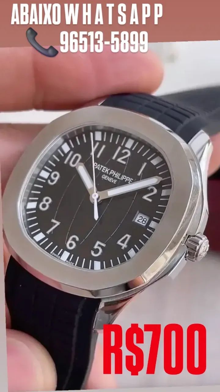 Relógio PATEK PHILIPPE AUTOMÁTICO AQUANAUT ENTREGAMOS 