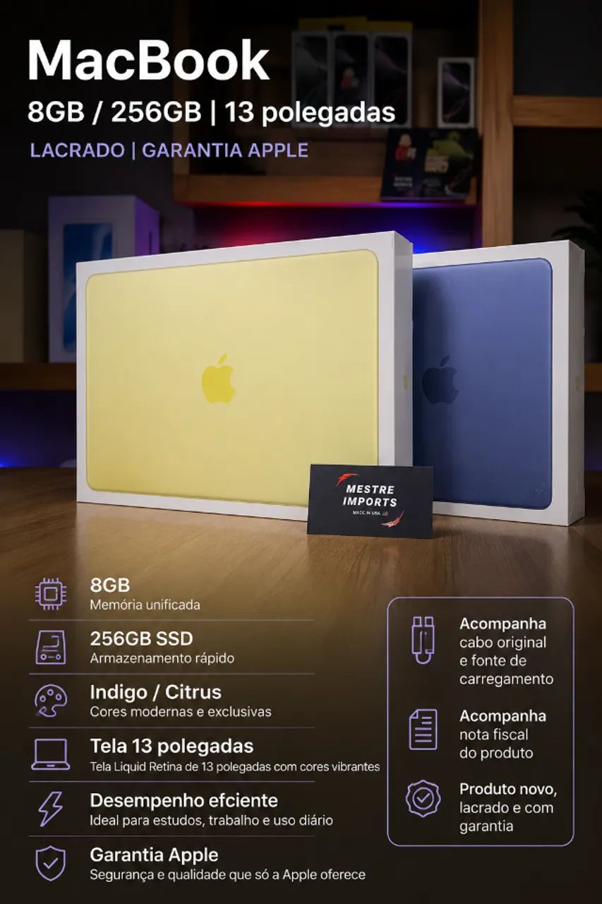 MacBook Neo 13? 8GB RAM 256GB SSD Indigo/Citrus - Notebooks