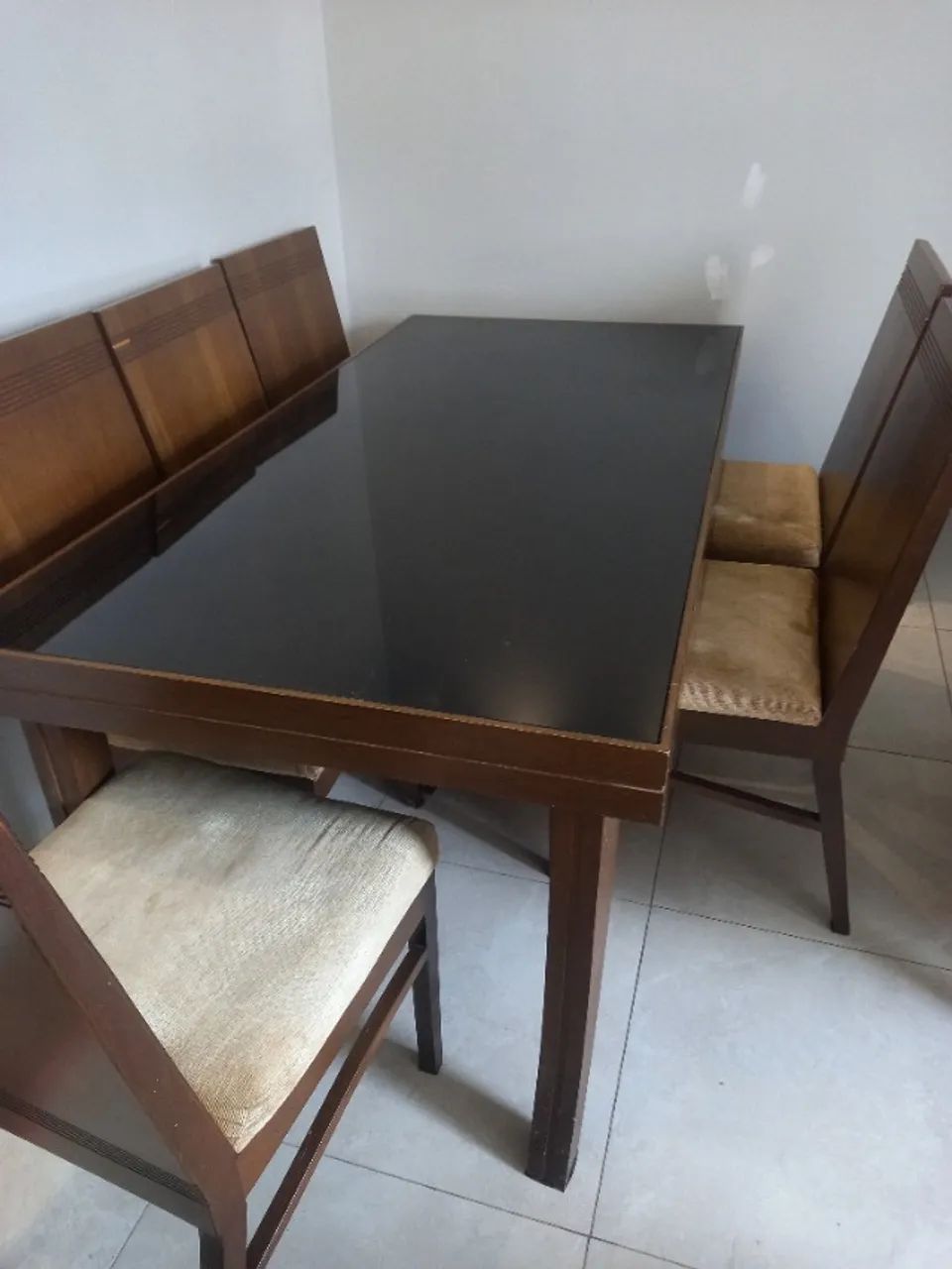 Mesa de jantar de madeira. Com. - Foto 3
