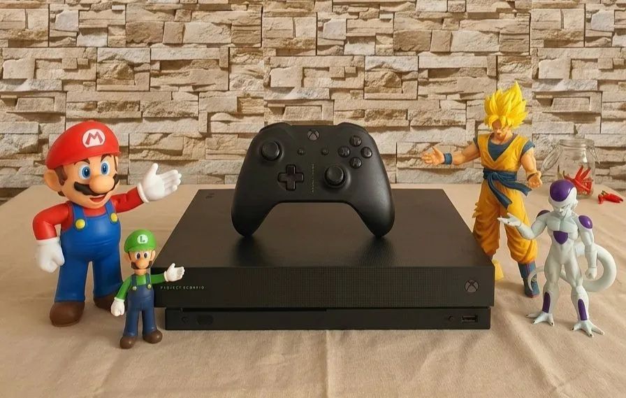 Xbox one x 1tb scorpion  1controle original + jogos 