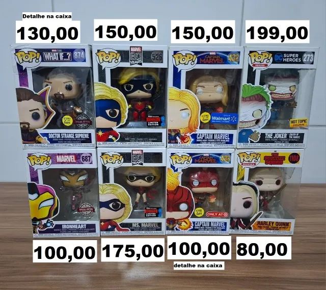 Funko Marvel / Dc  ( preços nas fotos) 