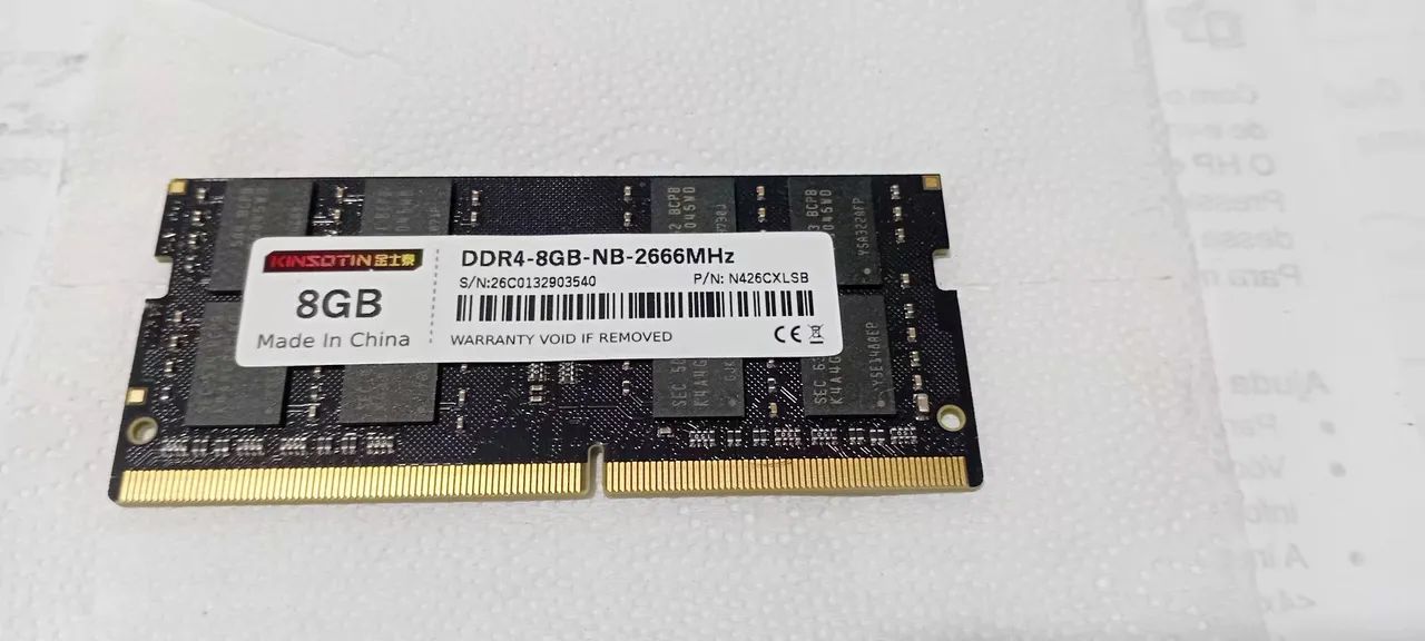 Memória ddr4 8 gb notebook  - Foto 2