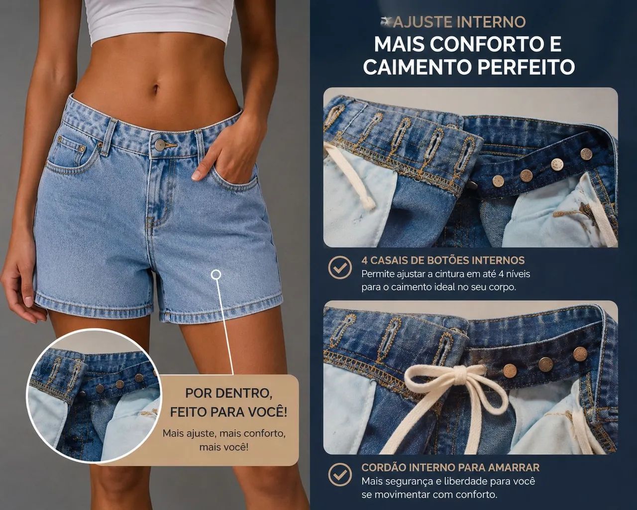 O short jeans feminino - Foto 2