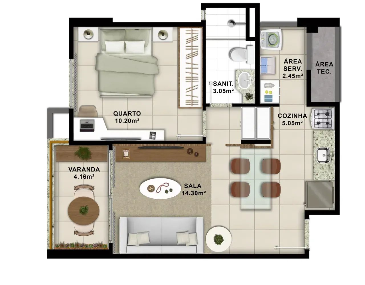 PLANTA 45m²
