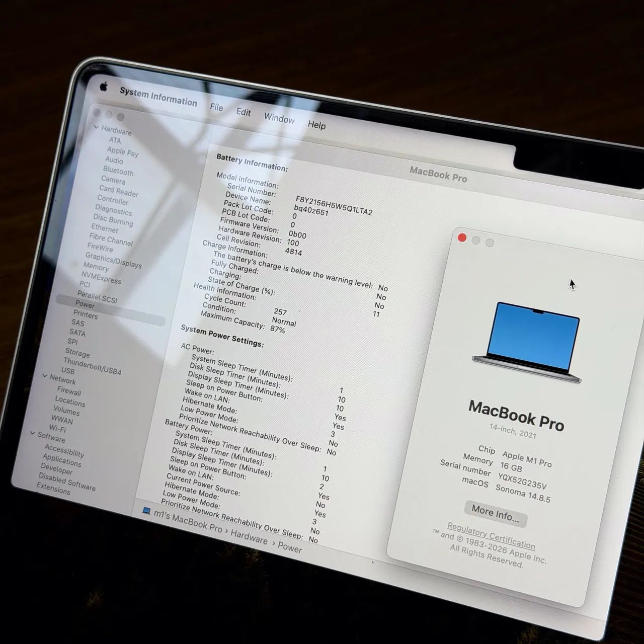 MacBook Pro 14 M1 Pro 16GB RAM 512GB SSD 2021 A2442 - USADO