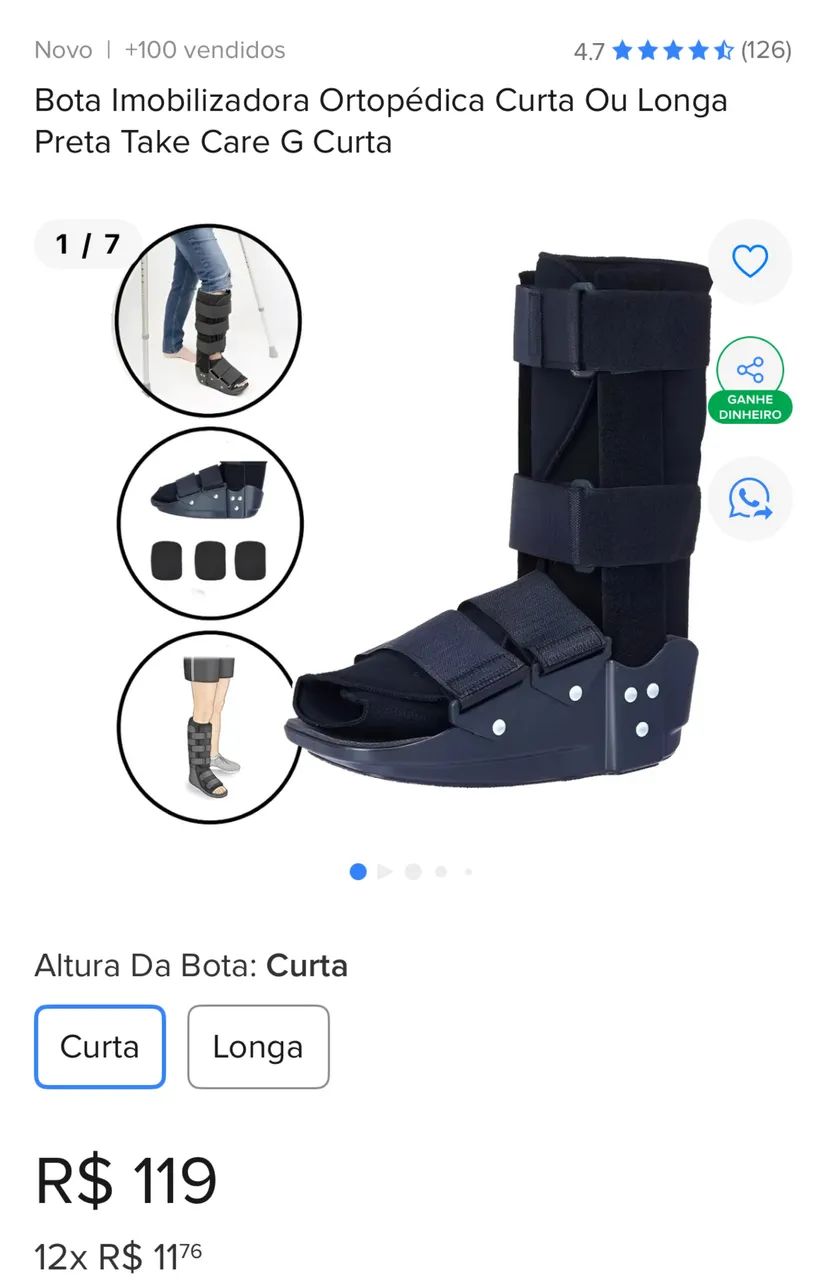 Bota ortopédica 
