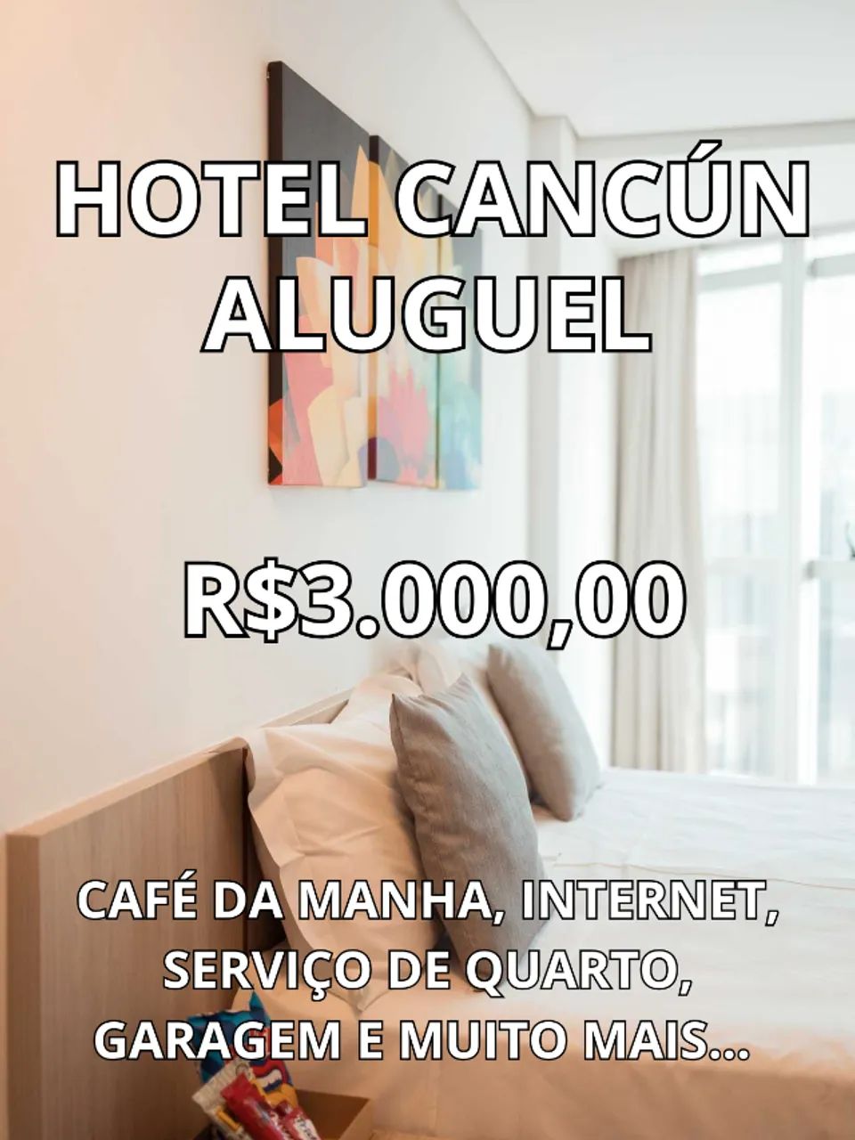 ADE CJ 21 - Águas Claras- Hotel Cancún (Incluso:Café da manhã, serviço de quarto e mais)
