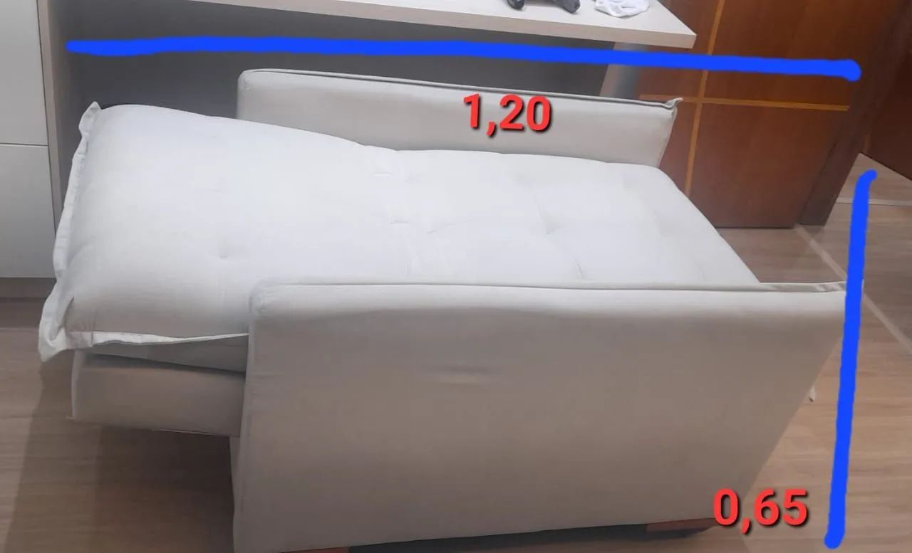Poltrona Rubi Retrátil Bege - Foto 5