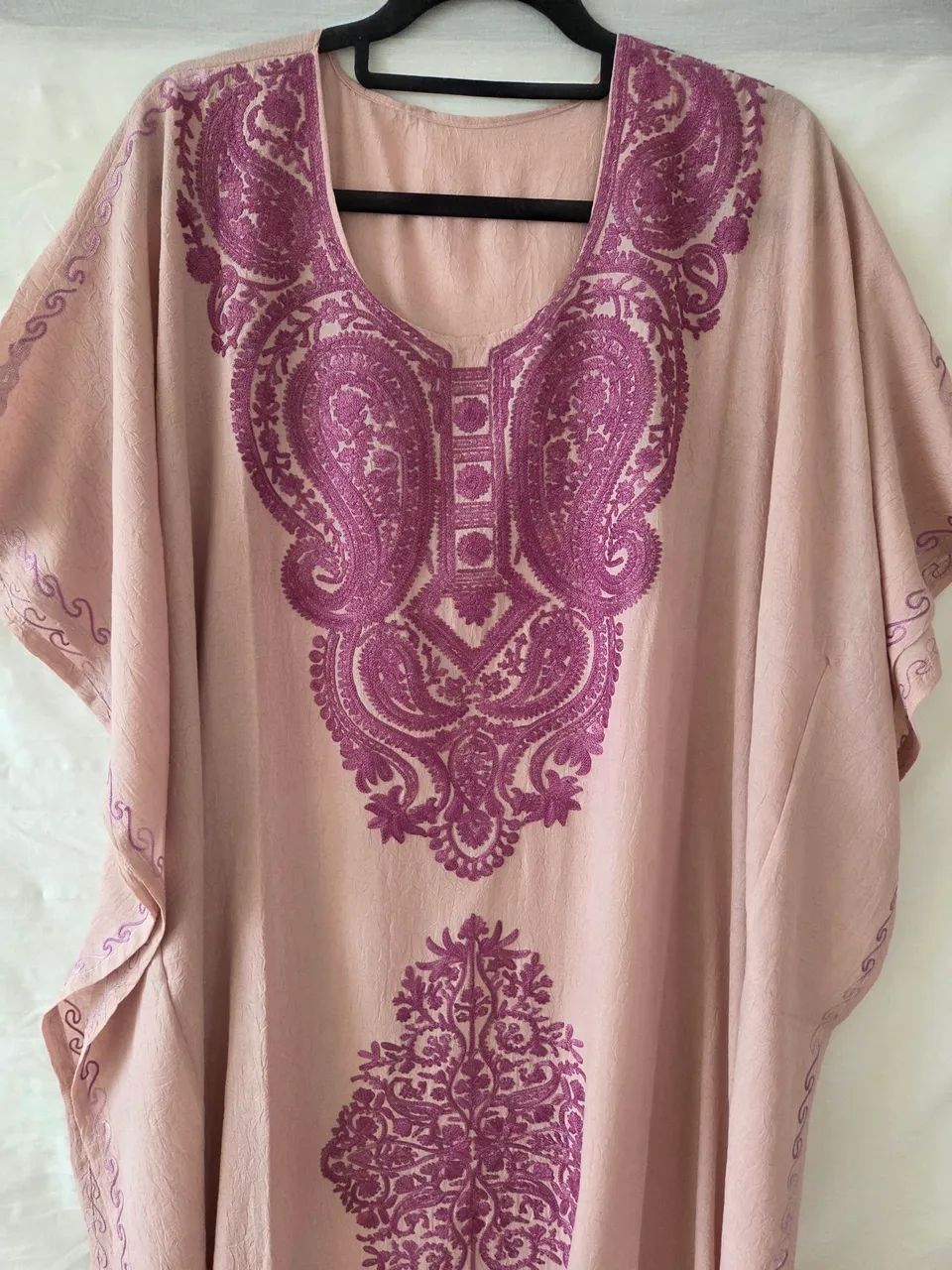 Kaftan bordado feito de algodão exclusivo de Kashmere  - Foto 4