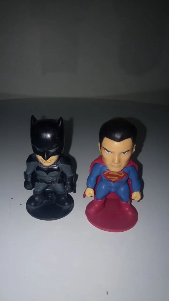 Kit Miniaturas Batman e Superman - DC Comics (bobs 2016)
