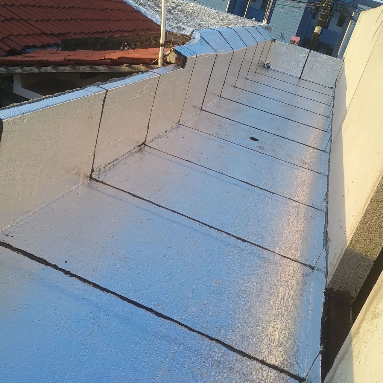 Aplicação de manta asfáltica. - Foto 5
