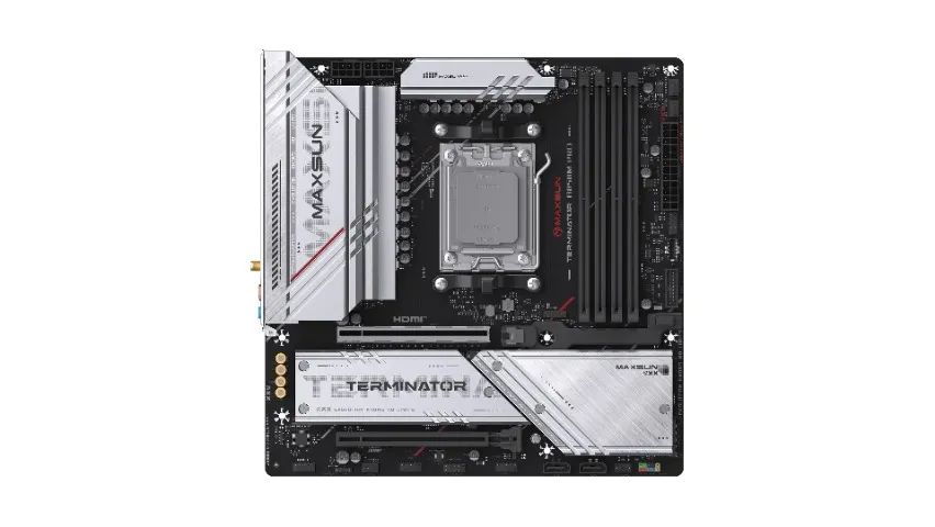 Placa Mãe Maxsun Terminator B850M Pro WiFi AMD AM5 Nova Lacrada - Foto 2