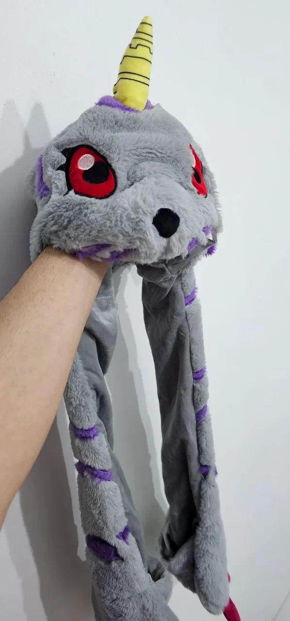 Touca Gabumon Digimon com orelhas que mexem - Foto 2