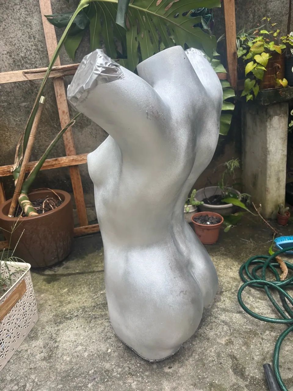Manequim busto prateado feminino  - Foto 3