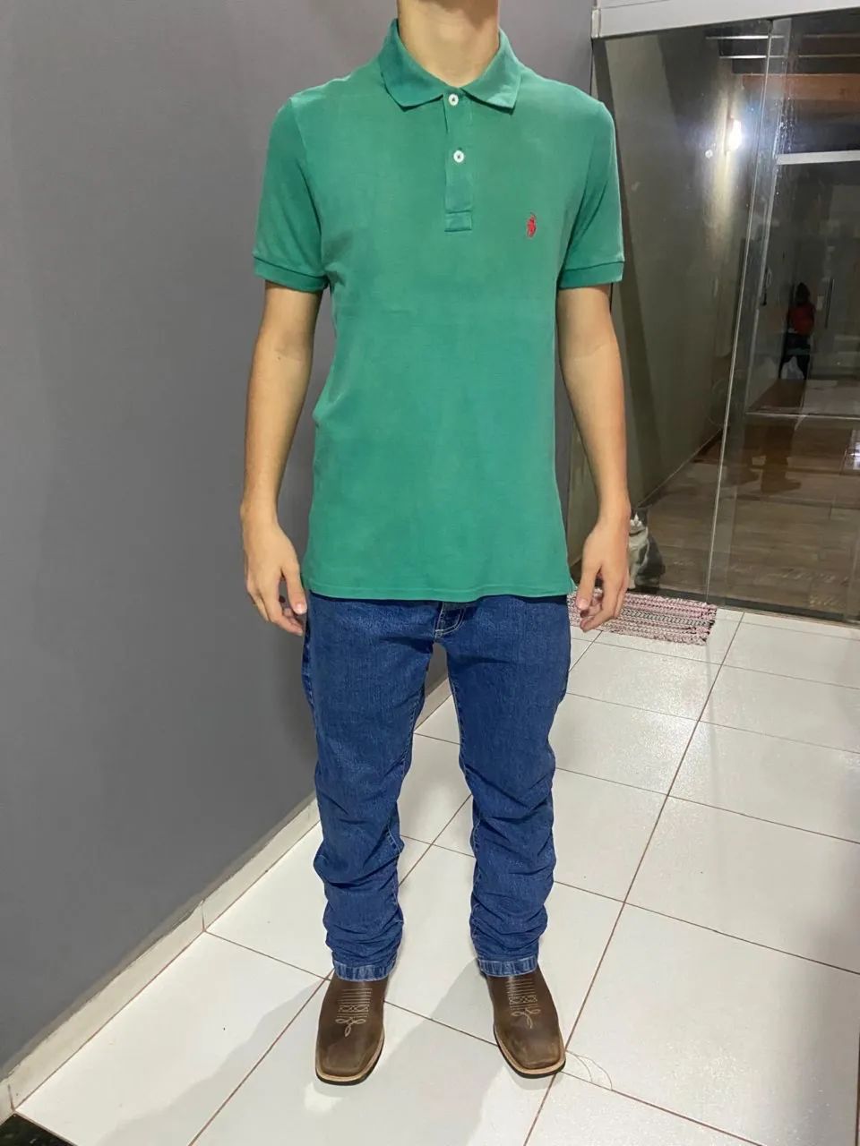 Camisa polo verde 
