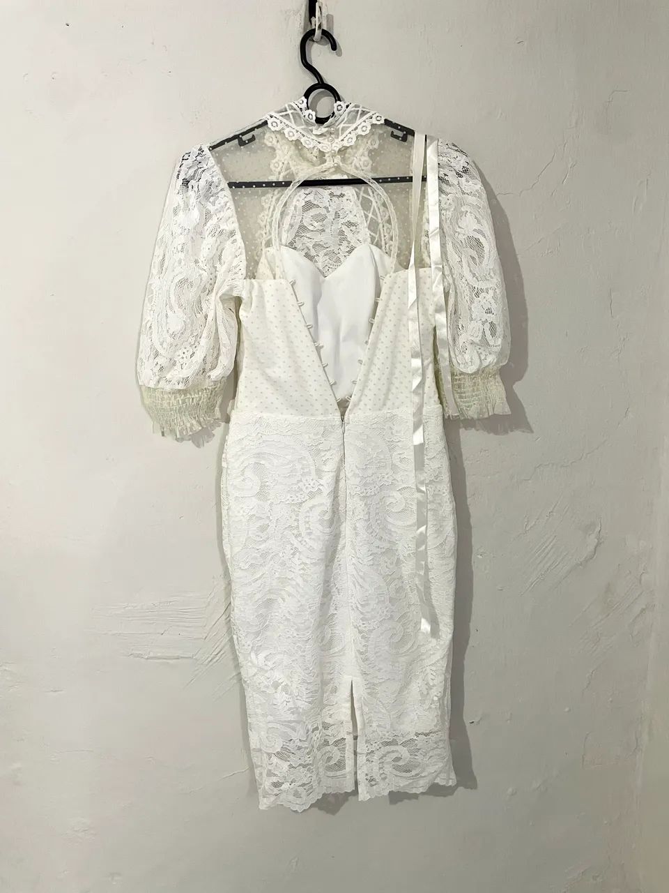 Vestido Branco de Renda - Usado 1 vez - Foto 5
