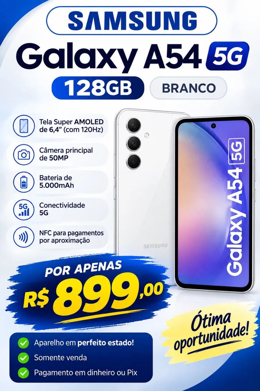 Galaxy A54 128GB Branco