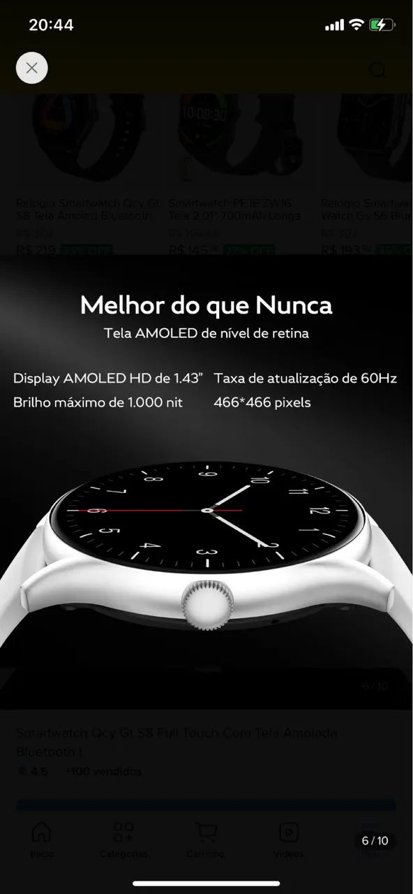 Smartwatch Qcy Gt S8 Full Touch Bluetooth  - Foto 4