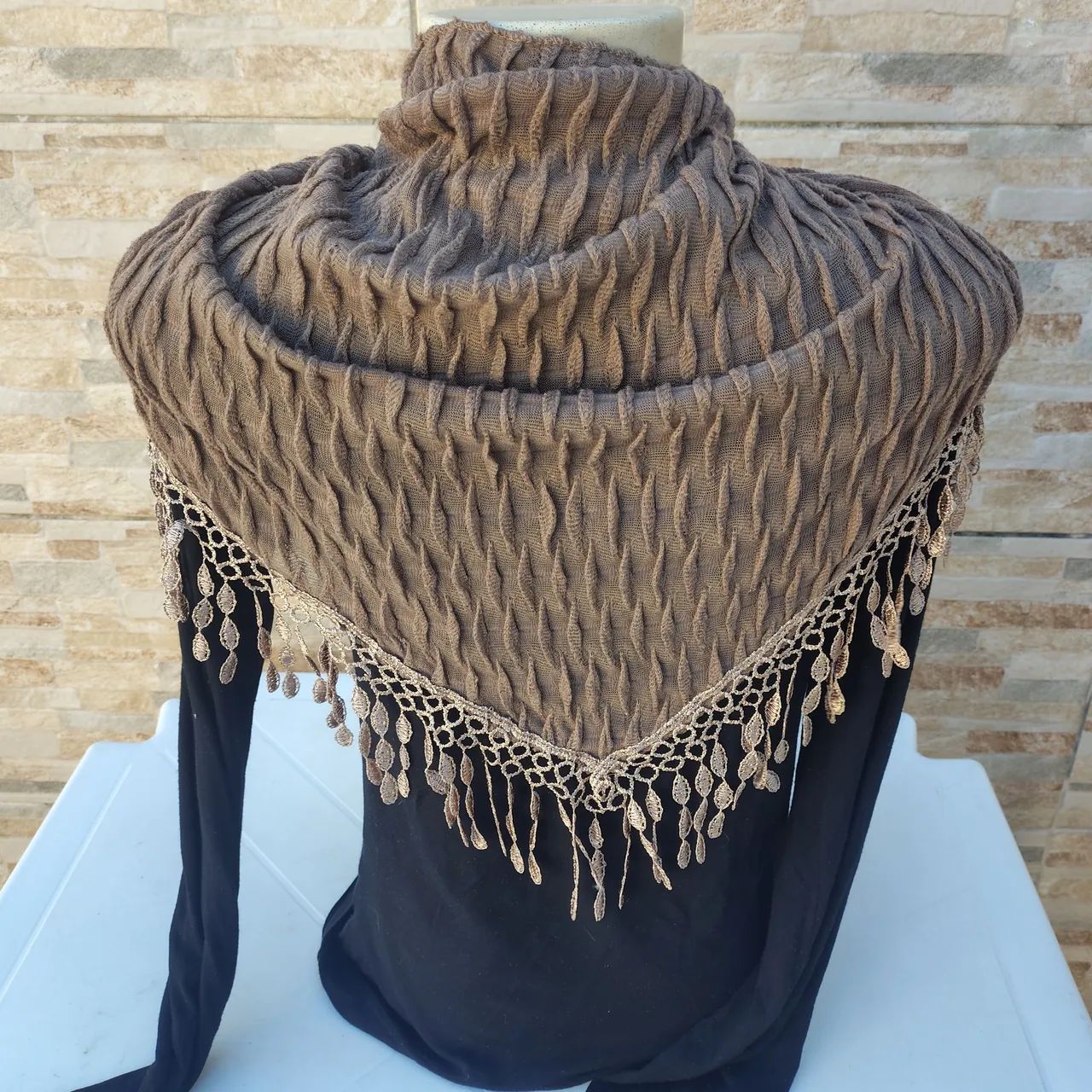 Xale de Renda Feminino - Para Todos os Estilos e Ocasiões  R$ 35 cada" - Foto 2