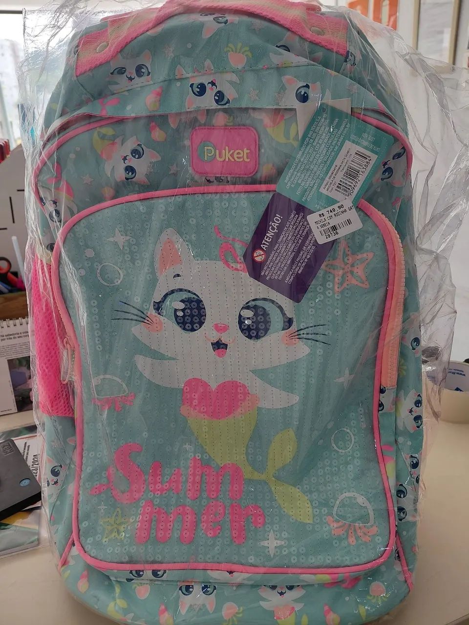 Mochila Puket Nova Gata Sereia  - Foto 4