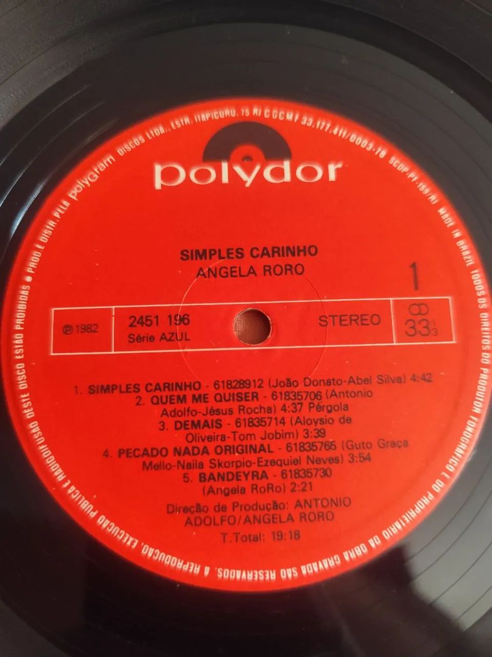 Disco de vinil (LP) Angela Roro - Simples Carinho - Foto 3