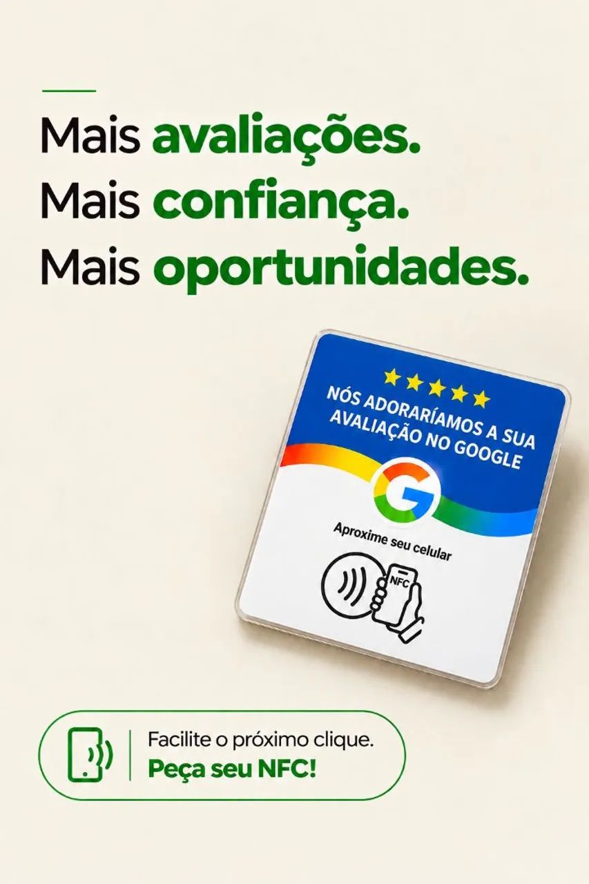 PLACA DE AVALIAÇÃO GOOGLE NFC - Foto 2