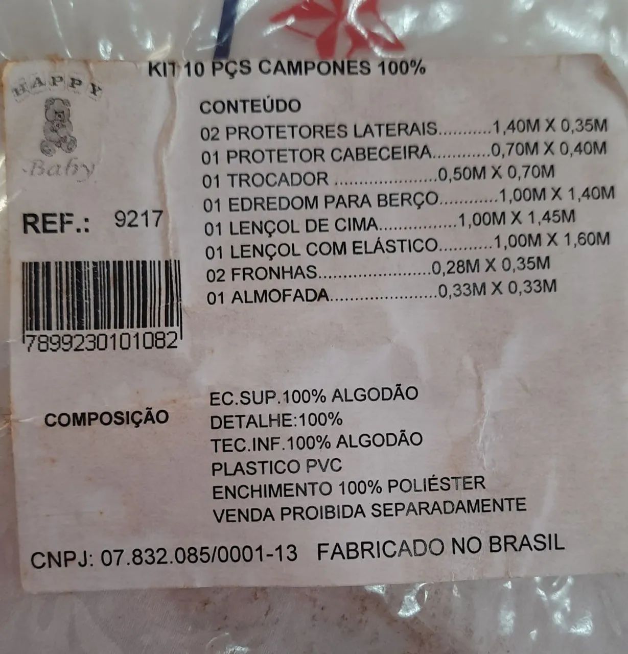 Kit protetor de berço menino 100% algodão - Foto 5
