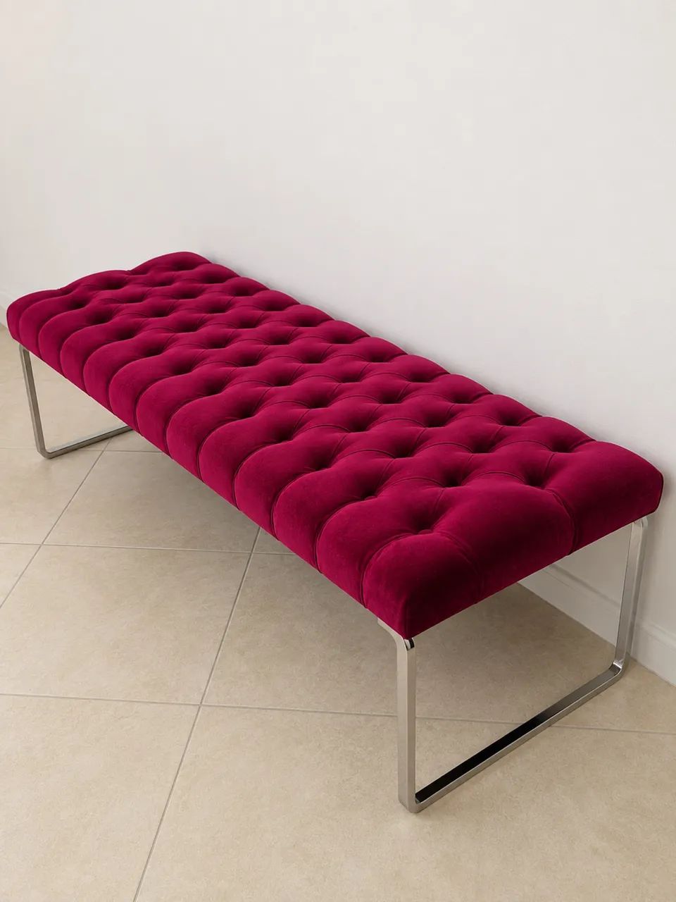 Banco Recamier Capitonê em Veludo - Sofisticado e Elegante