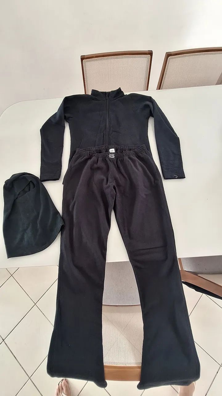 Conjunto segunda pele Go Ahead (calça, camisa e Balaclava) feminino tam G Extreme 