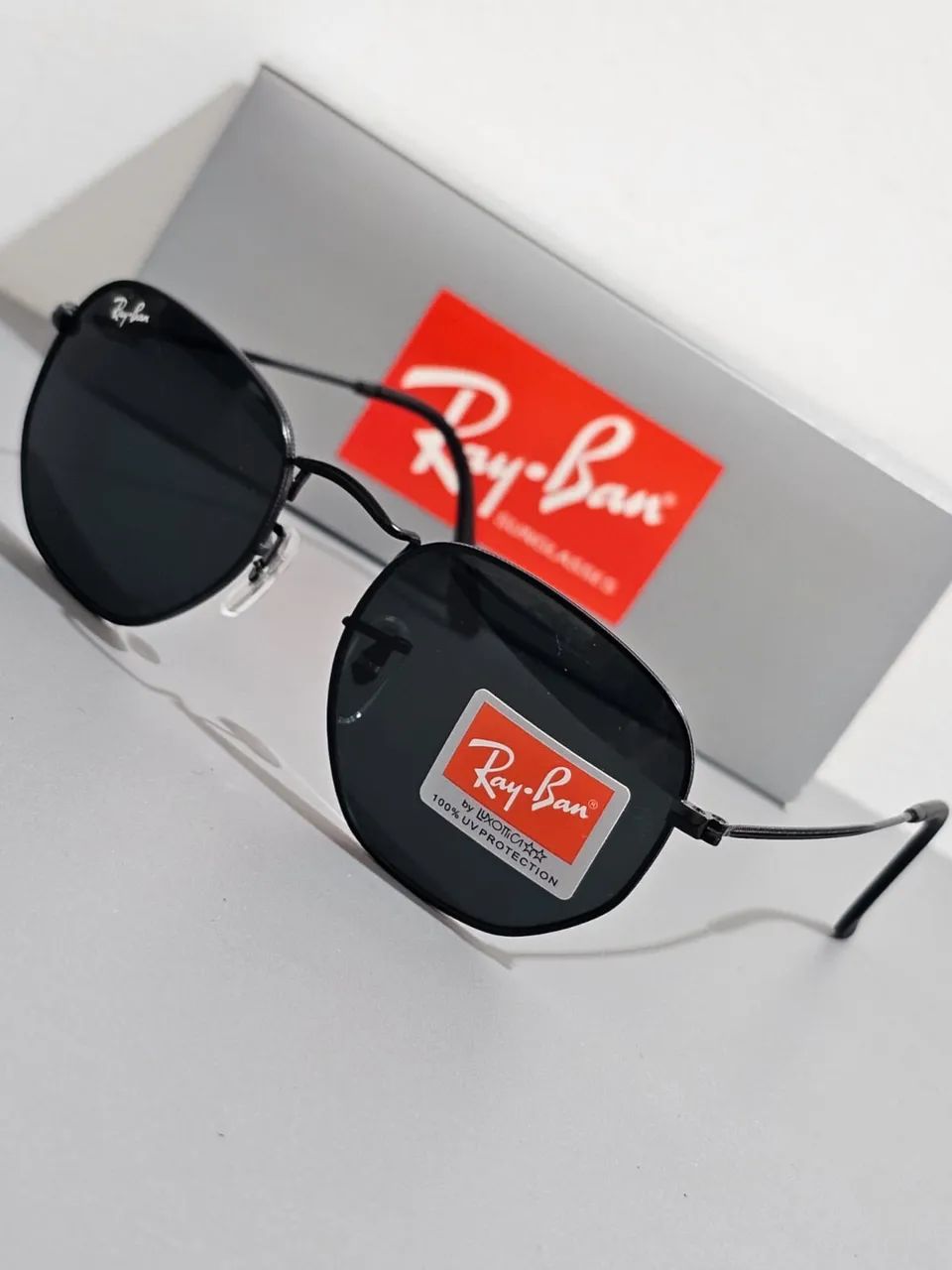 Óculos de sol Ray-Ban Hexagonal lentes em cristal + uv-400