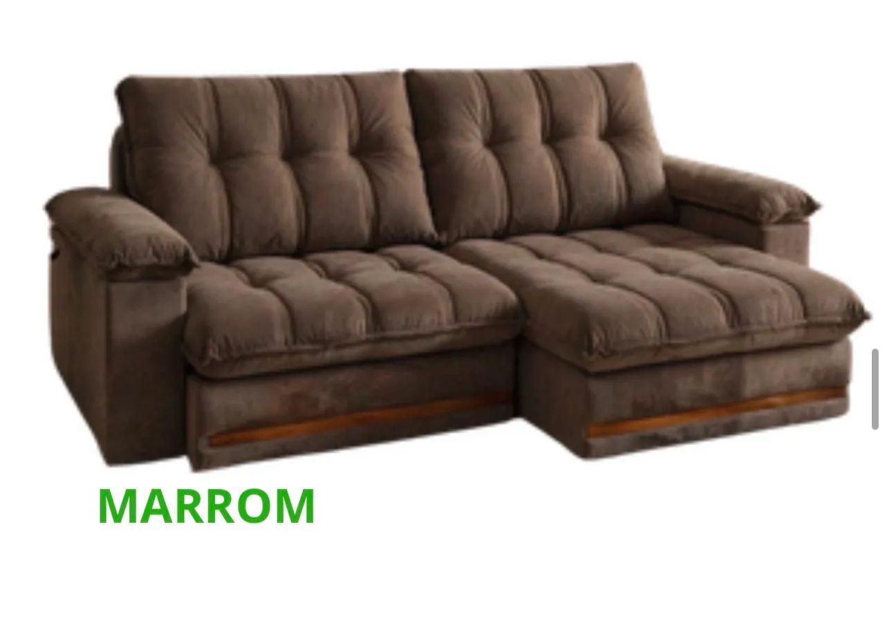 Sofá retrátil Malibu 2,30m 12x R$ 241,66 - Foto 2