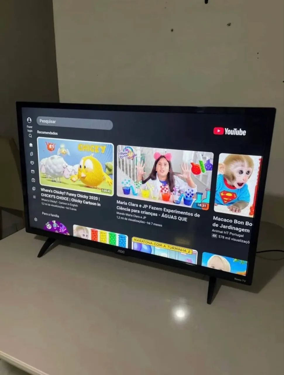Tv Smart 32 Polegadas AOC Roku - Muito Nova - Foto 3