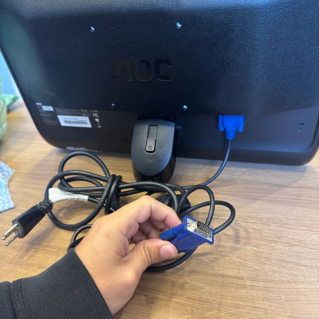 Monitor LED 18.5" AOC e966Swn - Funcionando Perfeitamente - Foto 4