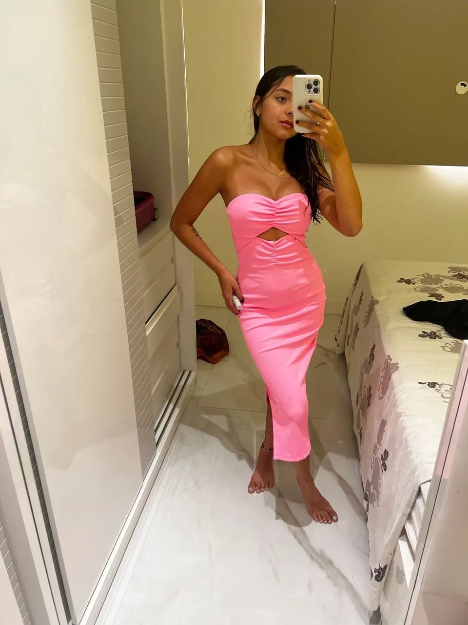 Vestido Rosa Mídi - PP -  Marca : My Favorite  - Foto 2