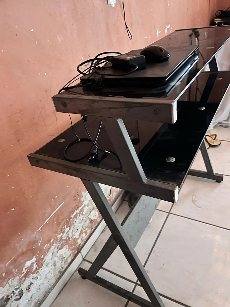 Mesa de ferro com vidro  - Foto 2