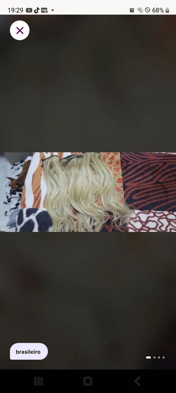 Cabelo humano brasileiro 40cm 80grama 