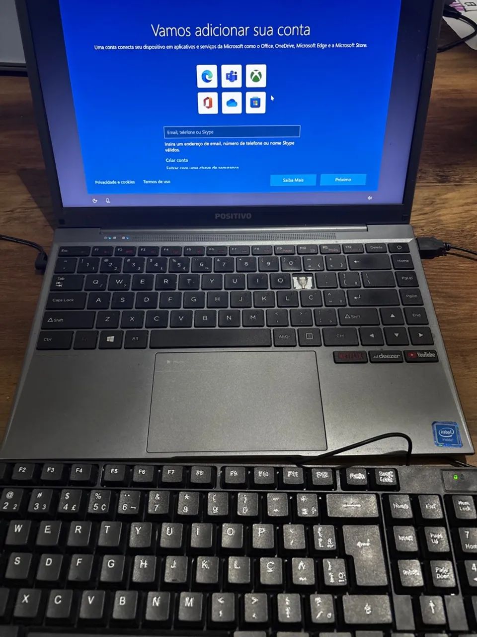 Notebook Positivo Intel Celeron 4gb HD 256gb (Teclado com defeito)