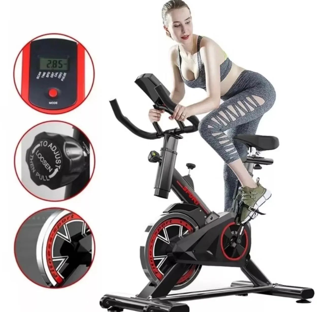 Bicicleta Bike Ergometrica Spinning Academia Fitness Profissional 120kg - Foto 2